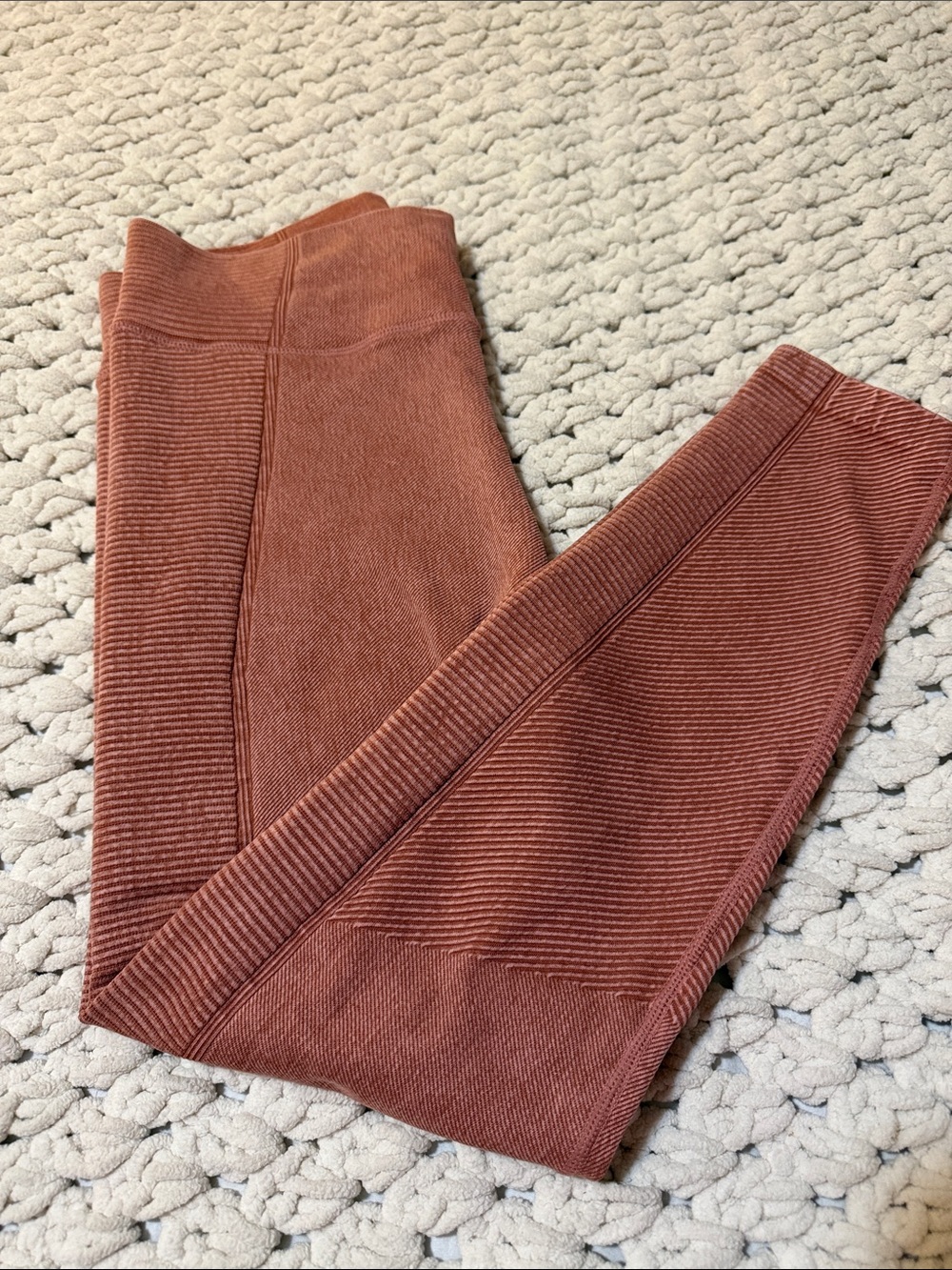 aerie Rust/Copper Ribbed Kids Leggings